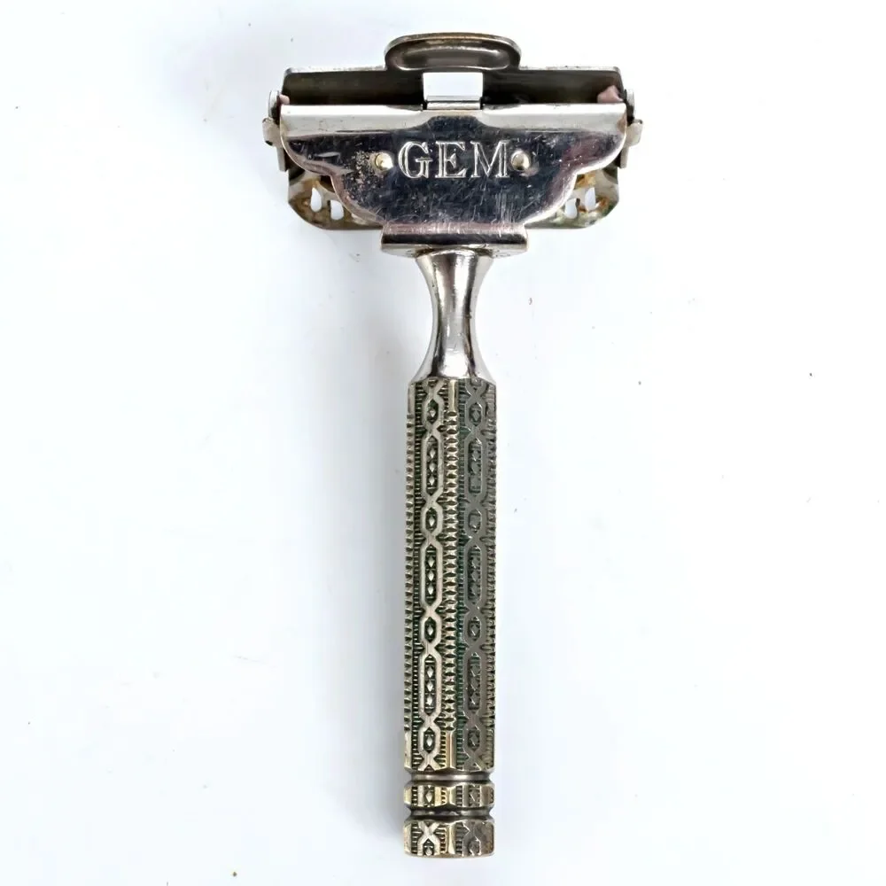 Vintage GEM Single Edge Safety Razor Art Deco Ornate Handle 1920s